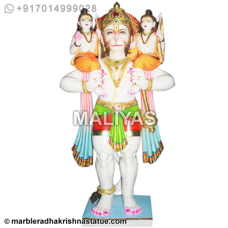 Hanuman with Ram Laxman on Shoulders