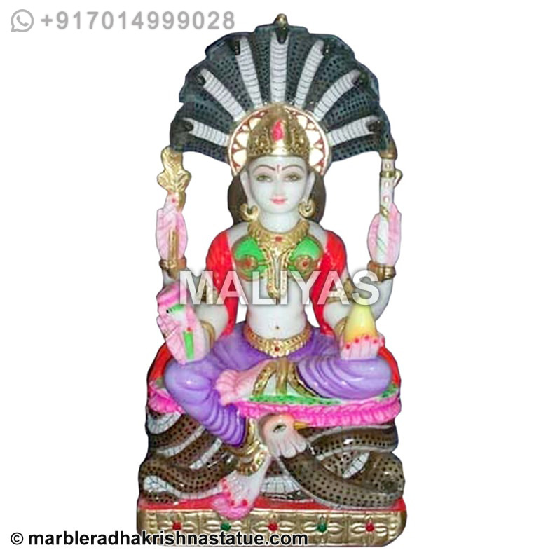 Jain Padmavati Marble Statue