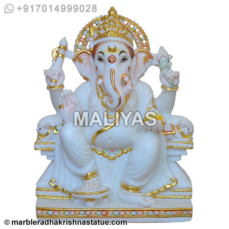 Makrana Marble Ganesh Murti Statue
