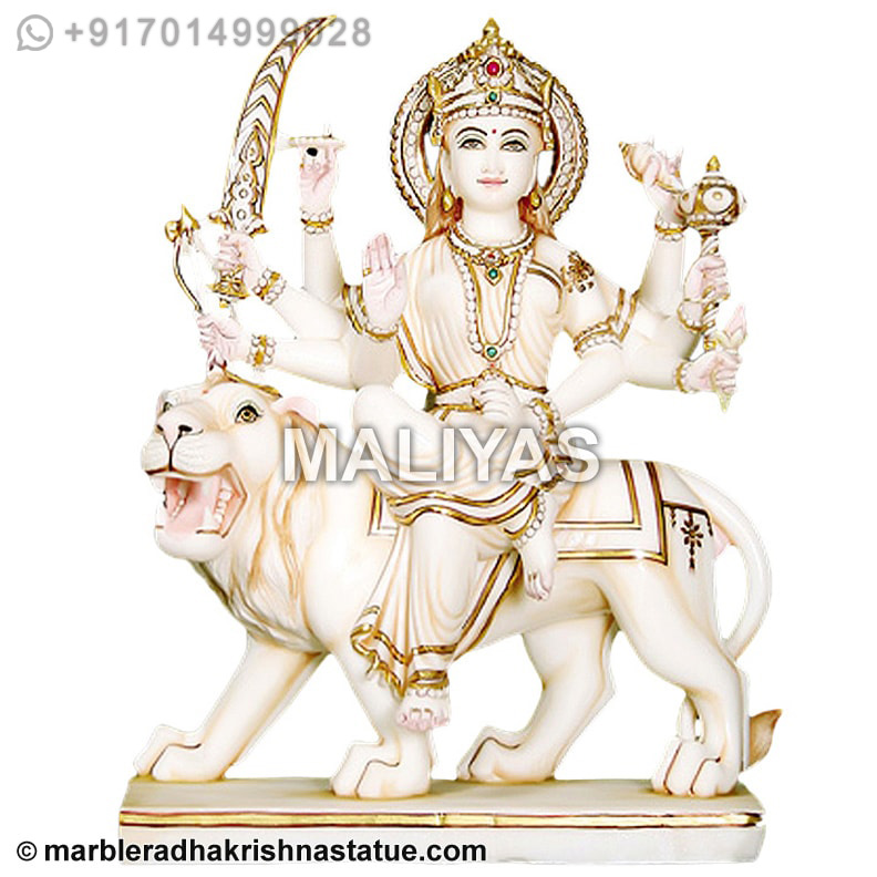 Marble Durga Mata Statue