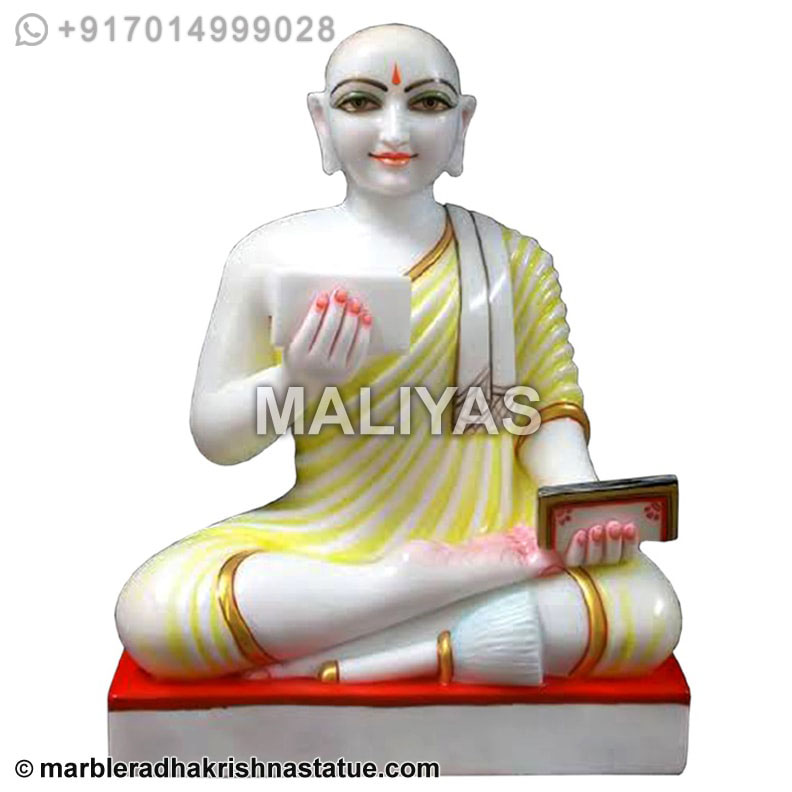 Marble Gautam Swami Statue