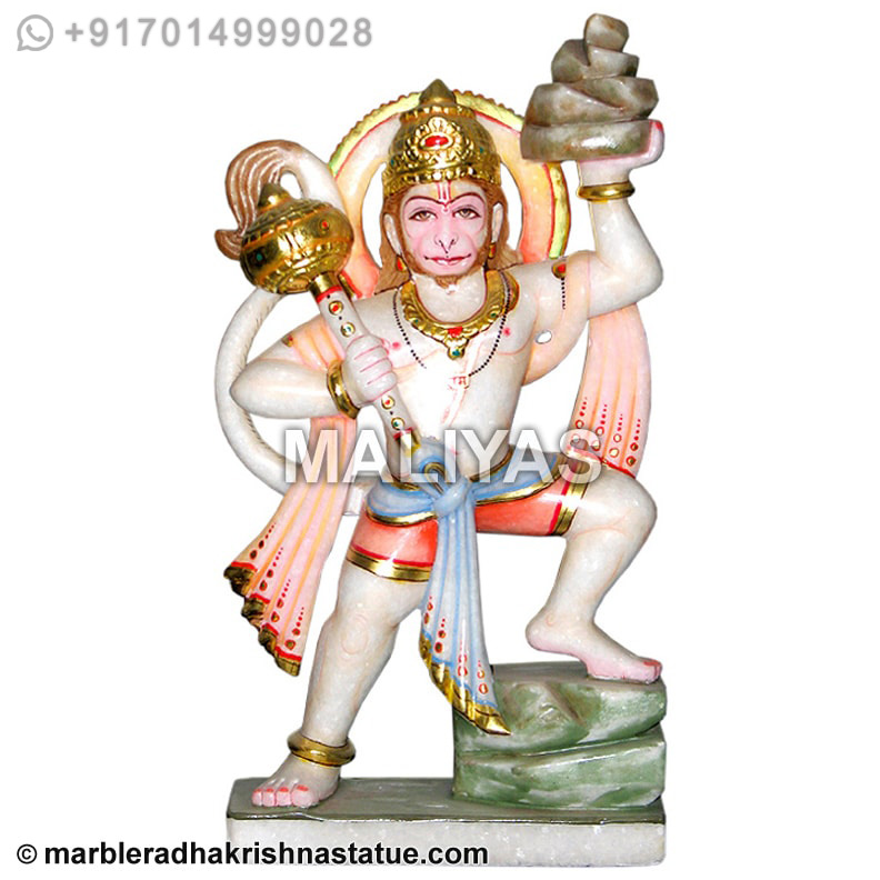 Marble Veer Hanuman statue