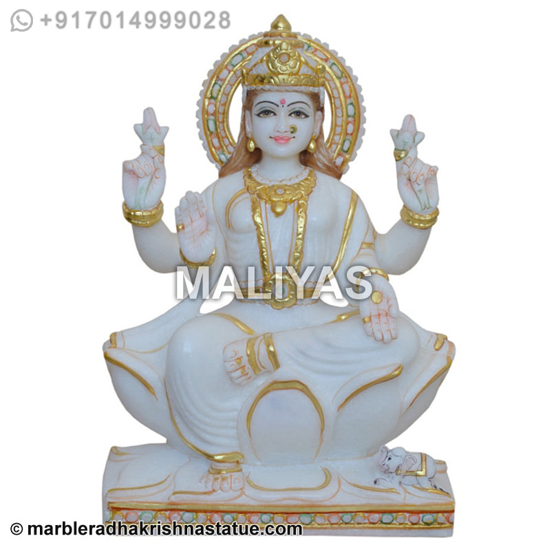 White Marble Laxmi Mata Murti