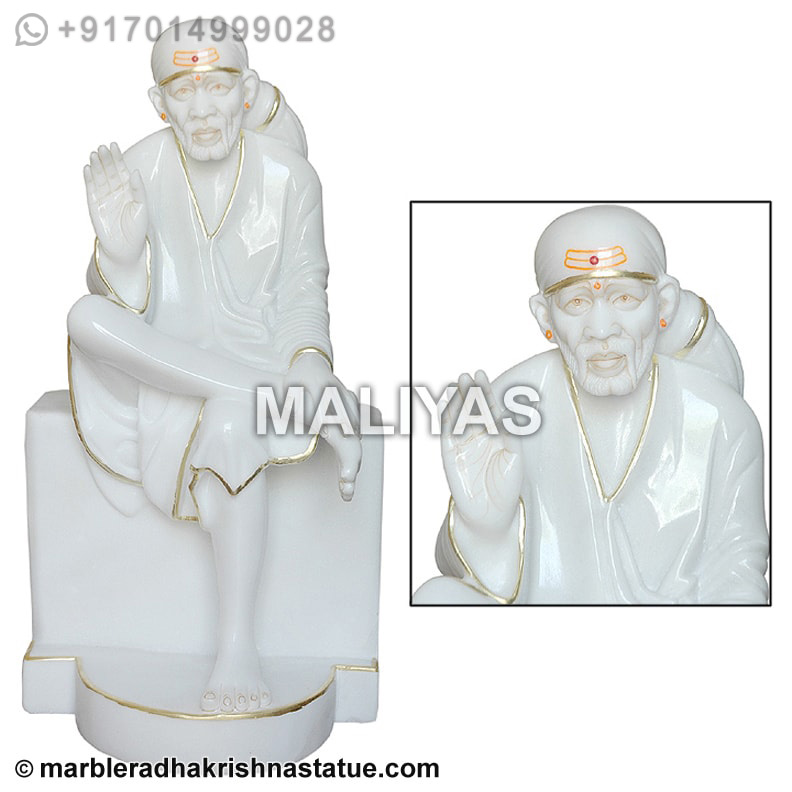 White Marble Shirdi Sai Baba Statue