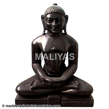 Black Marble Mahavir Swami Idol