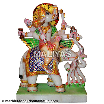 Marble Manibhadra Veer Moorti