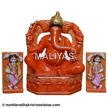 Titwala Ganesh Statue with Riddhi Siddhi