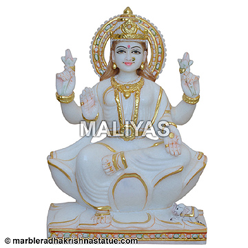 White Marble Laxmi Mata Murti