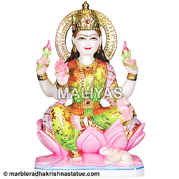 Marble Statue of Goddess Lakshmi