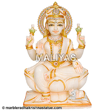 Goddess Laxmi Marble Statue