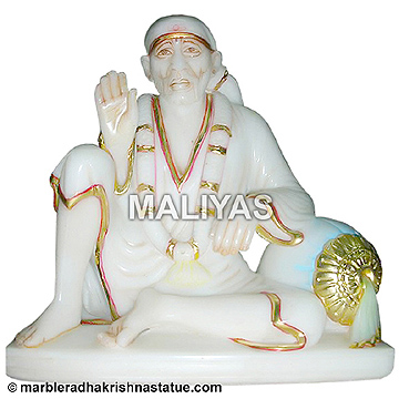 Marble Dwarkamai Sai Baba Statue