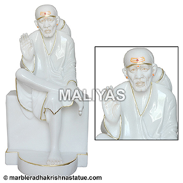 White Marble Shirdi Sai Baba Statue