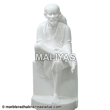 White Marble Sai Baba Statue