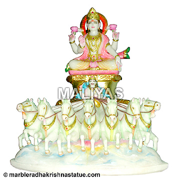 Marble Surya Statue