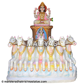 Surya Bhagwan Marble Murti