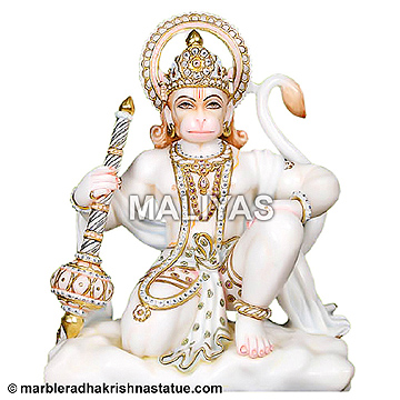 God Hanuman Marble Statue