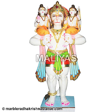 Hanuman with Ram Laxman on Shoulders