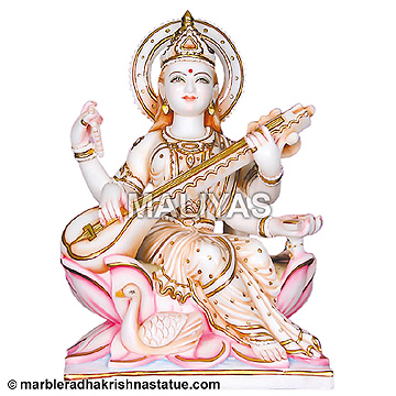 Marble Saraswati Murti